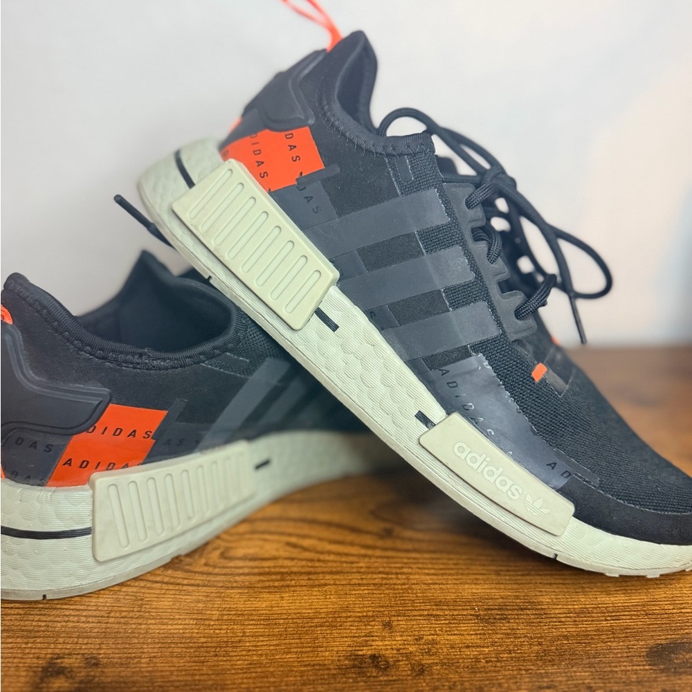 Mens Adidas NMD_R1 in the "Black Solar Red" colorway Size 6
